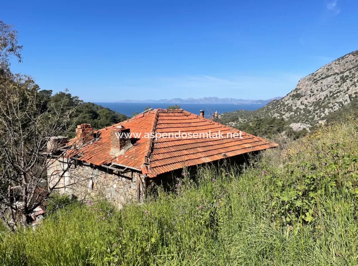 Dorfhaus Zum Verkauf Auf 4.400M2 Grundstück Mit Vollem Meerblick In Gökbel