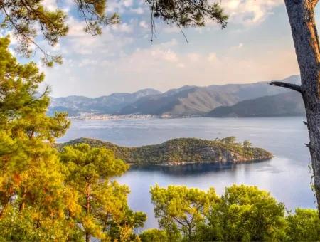 Marmaris Ada Köyde Denize Sıfır 4000M2 Satılık Arsa Marmaris Kelepir Denize Sıfır Satılık Arsa